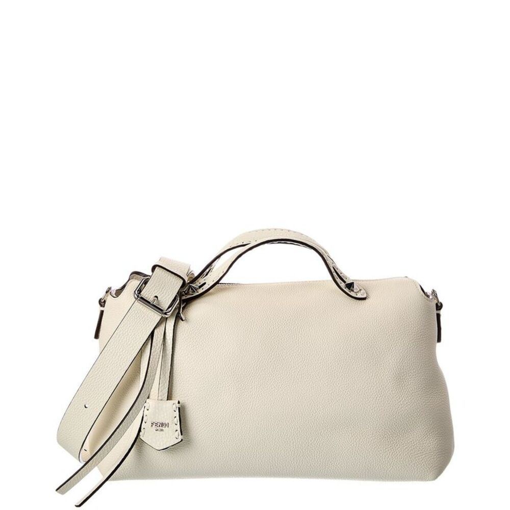 Fendi By The Way Selleria Medium Leather Shoulder Bag, White